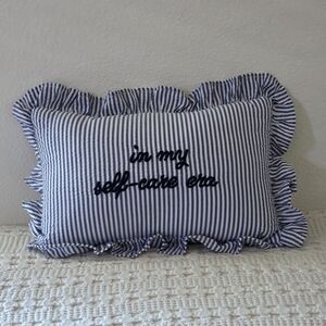 In My Self Care Era Blue Throw Pillow